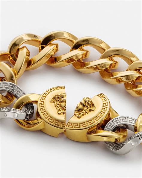 versace bracelet women|Versace medusa chain bracelet.